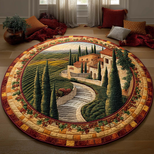 Tuscan Villa Quilted Round Mat GFTOQM2070