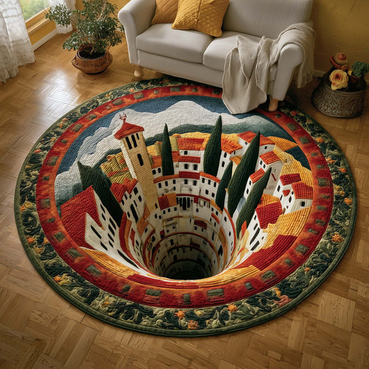 Tuscan Vortex Quilted Round Mat GFTOQM2072