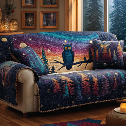 Aurora Owl Quilted Sofa Cover GFTOQM2080