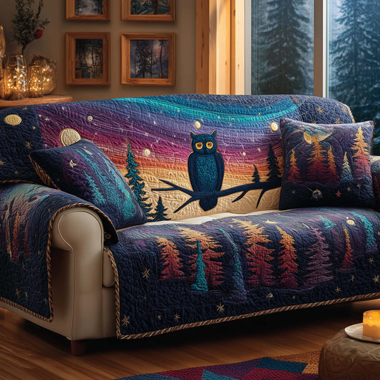 Aurora Owl Quilted Sofa Cover GFTOQM2080