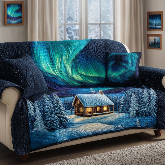 Northern Glow Quilted Sofa Cover GFTOQM2084