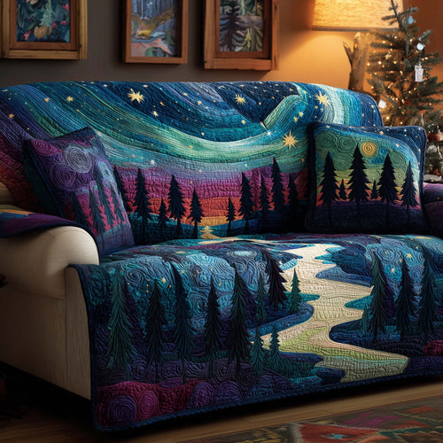 Starlit Aurora Quilted Sofa Cover GFTOQM2086
