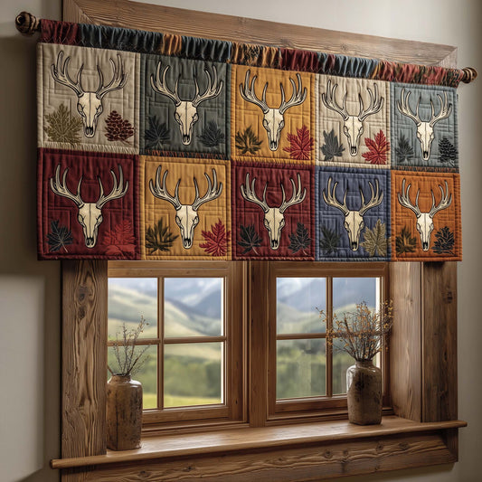 Patchwork Deer Quilted Valance GFTOQM2123