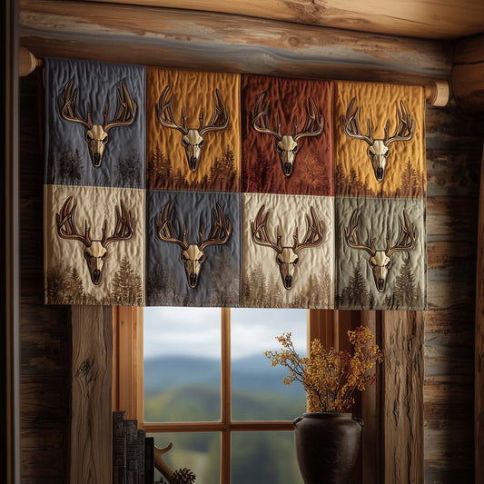 Forest Antlers Quilted Valance GFTOQM2125