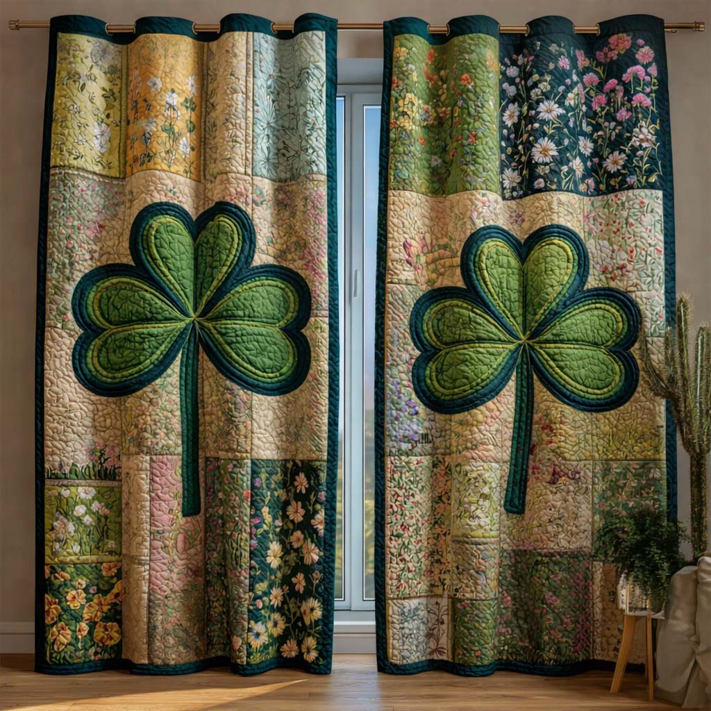 Shamrock Patchwork Quilted Curtains GFTOQM2148