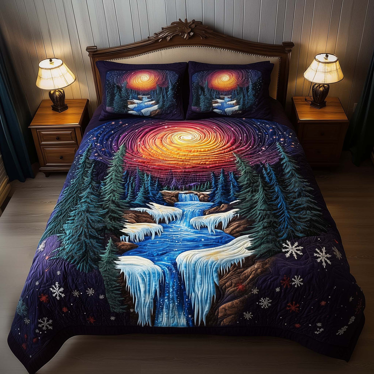 Frozen Aurora Duvet Cover Set GFTOQM2179