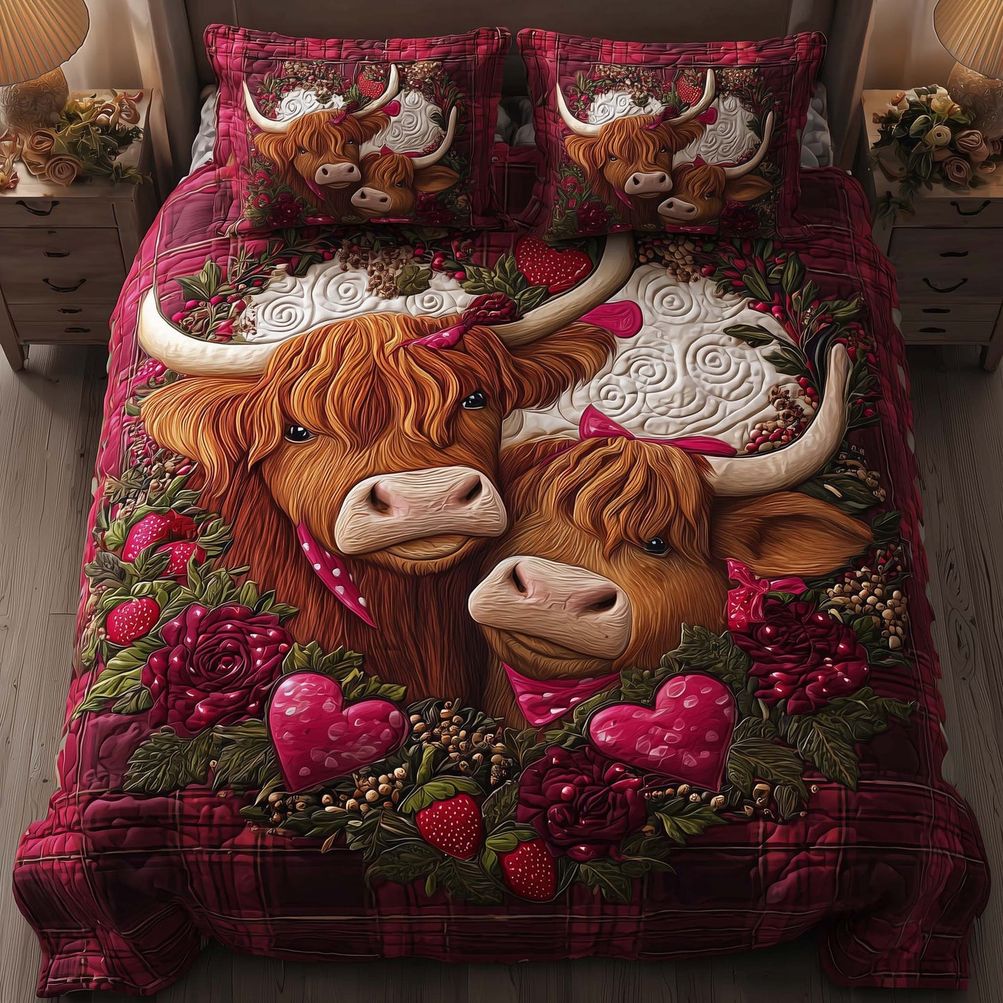 Rose Pair Duvet Cover Set GFTOQM2185