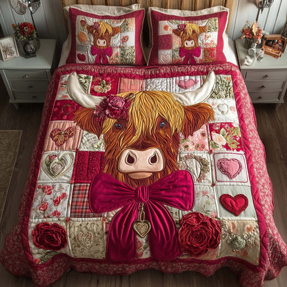 Velvet Bow Duvet Cover Set GFTOQM2187