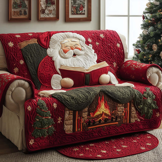 Santa Claus Quilted Sofa Cover GFTOQM219