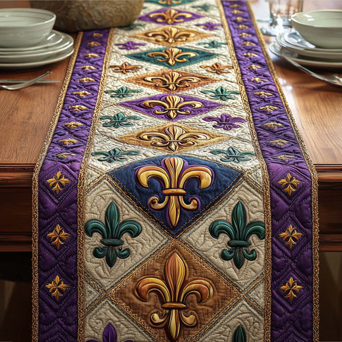 Diamond Fleur Quilted Table Runner GFTOQM2202