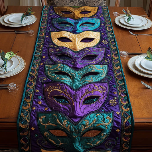 Masquerade Masks Quilted Table Runner GFTOQM2204