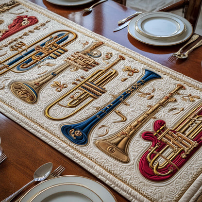 Brass Harmony Quilted Table Runner GFTOQM2205