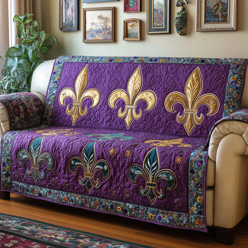 Triple Fleur Quilted Sofa Cover GFTOQM2209