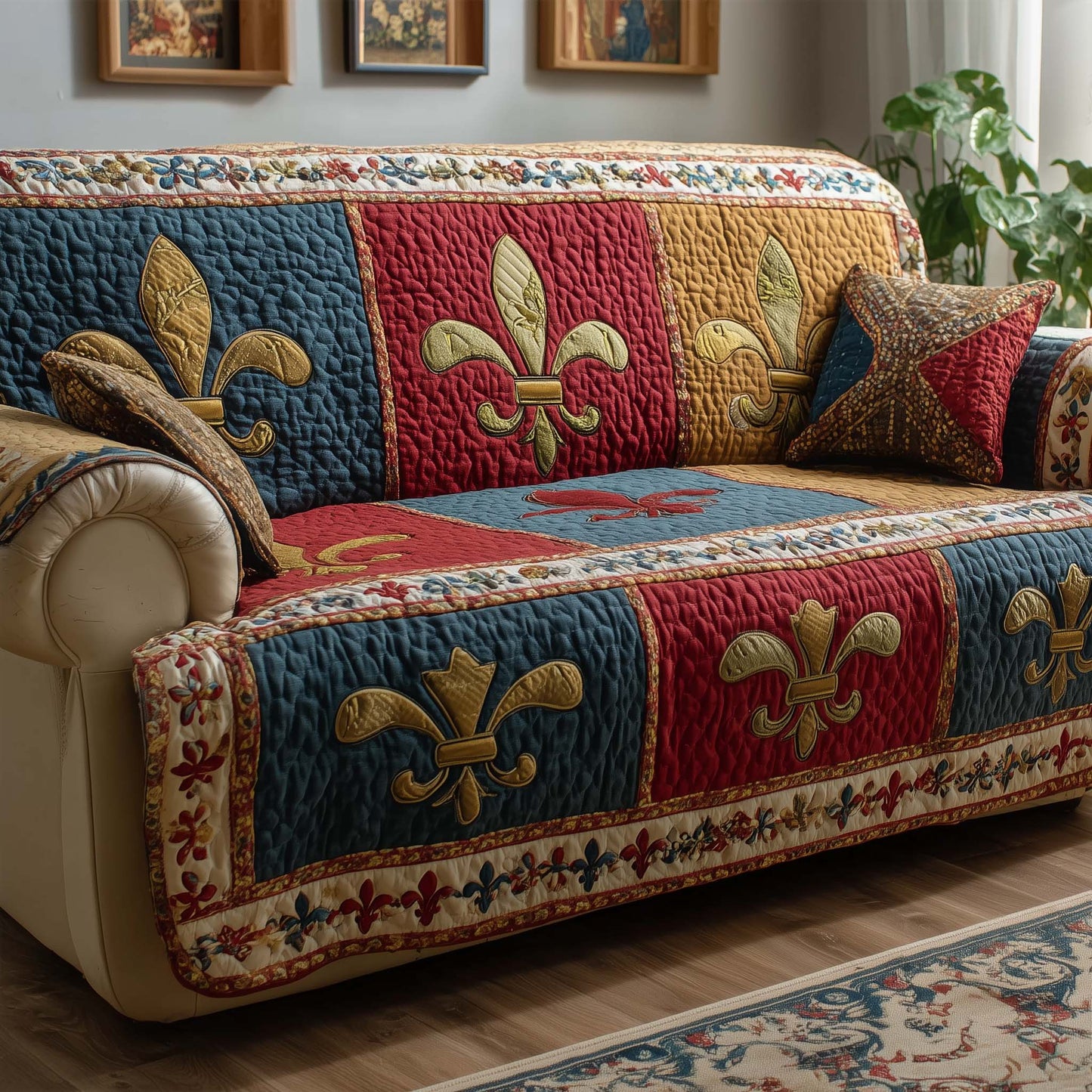 Patch Fleur Quilted Sofa Cover GFTOQM2210
