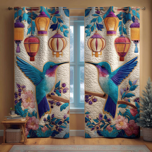 Lantern Hummingbird Quilted Curtains GFTOQM2233