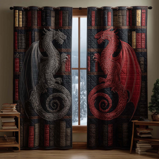 Shadow Dragon Quilted Curtains GFTOQM2237