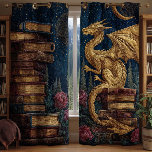 Golden Dragon Quilted Curtains GFTOQM2239