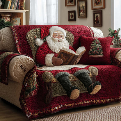 Santa Claus Quilted Sofa Cover GFTOQM225