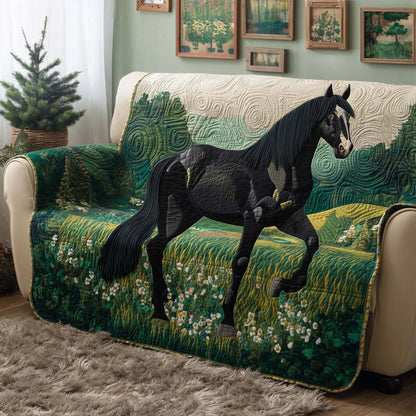 Emerald Meadow Quilted Sofa Cover GFTOQM2288