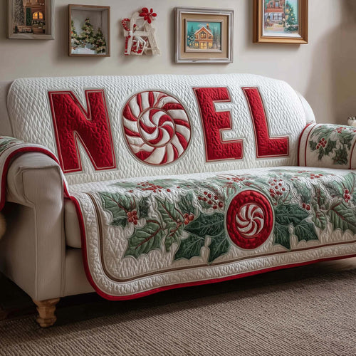 Candy Cane Quilted Sofa Cover GFTOQM228