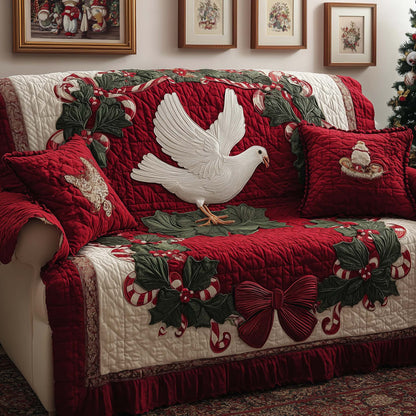 Candy Cane Quilted Sofa Cover GFTOQM230