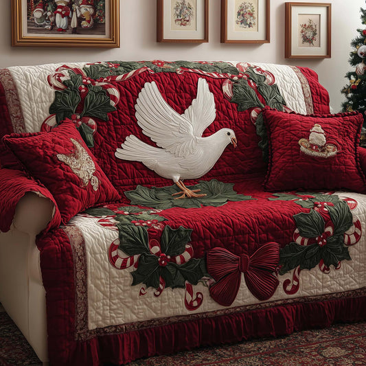 Candy Cane Quilted Sofa Cover GFTOQM230