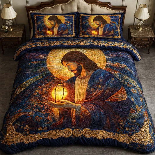 Sacred Lantern 3-Piece Quilted Bedding Set GFTOQM2327