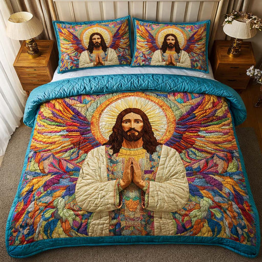 Angelic Prayer 3-Piece Quilted Bedding Set GFTOQM2328