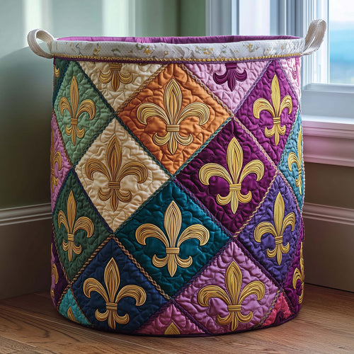 Fleur Harlequin Quilted Laundry Basket GFTOQM2345