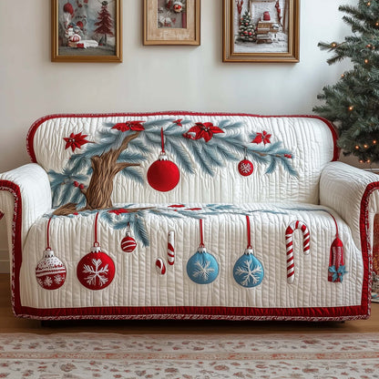 Candy Cane Quilted Sofa Cover GFTOQM235