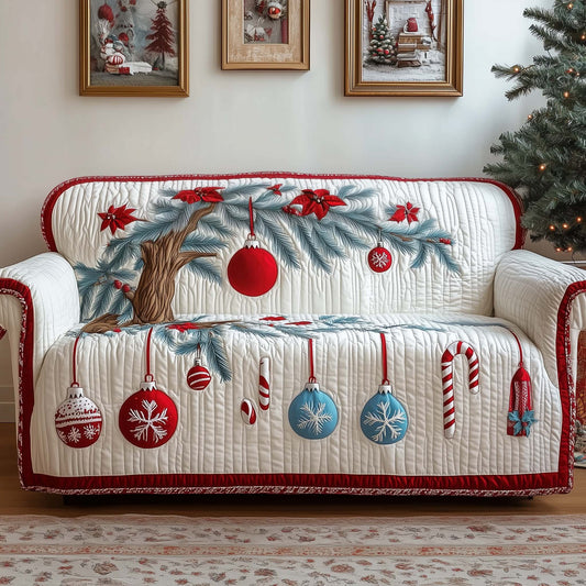Candy Cane Quilted Sofa Cover GFTOQM235