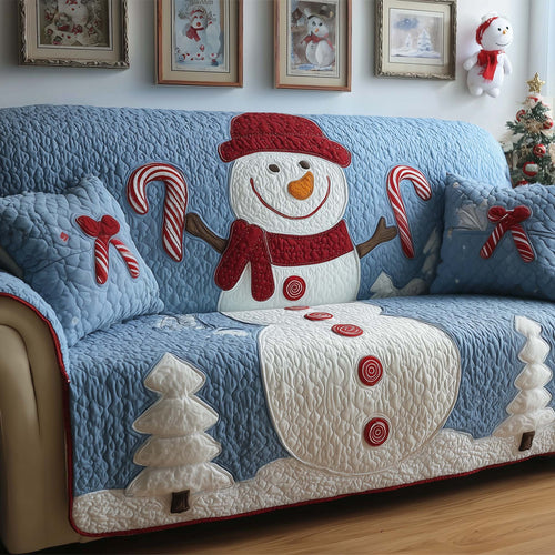 Candy Cane Quilted Sofa Cover GFTOQM236