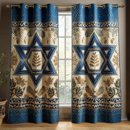 Golden Laurel Quilted Curtains GFTOQM2394