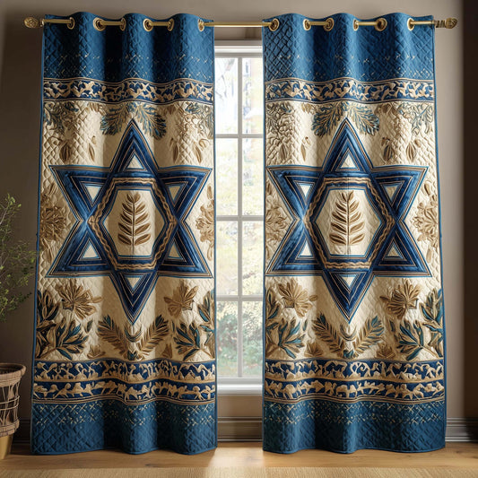 Golden Laurel Quilted Curtains GFTOQM2394