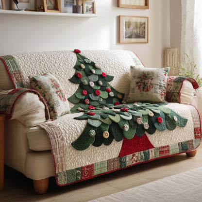 Christmas Tree Quilted Sofa Cover GFTOQM239