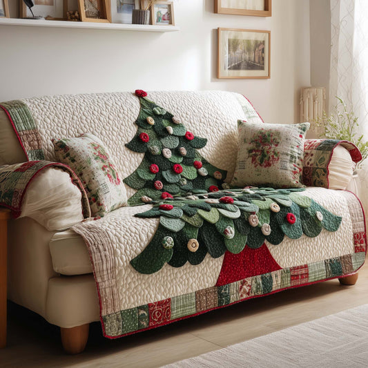 Christmas Tree Quilted Sofa Cover GFTOQM239