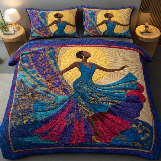 Sacred Rhythm 3-Piece Quilted Bedding Set GFTOQM2400