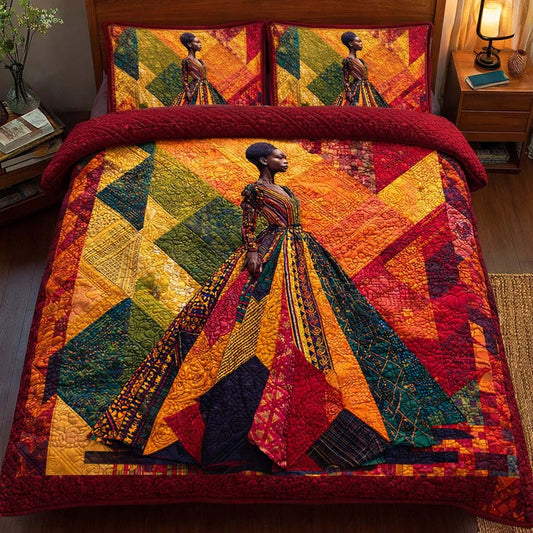 Patchwork Queen 3-Piece Quilted Bedding Set GFTOQM2401