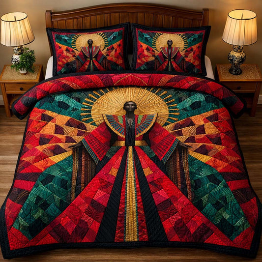 Sun Empress 3-Piece Quilted Bedding Set GFTOQM2402