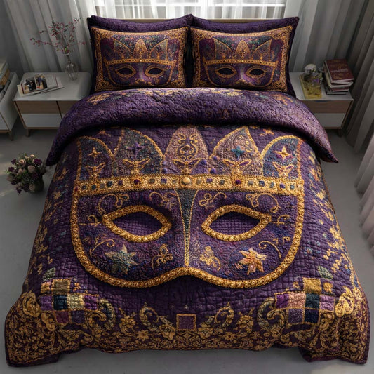 Royal Masque 3-Piece Quilted Bedding Set GFTOQM2404