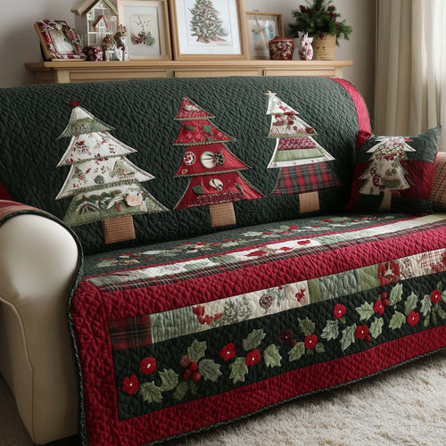 Christmas Tree Quilted Sofa Cover GFTOQM241