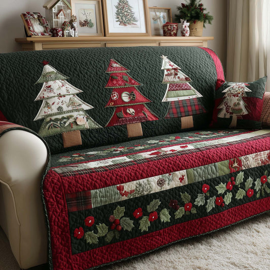 Christmas Tree Quilted Sofa Cover GFTOQM241