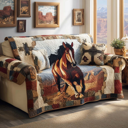 Canyon Runner Quilted Sofa Cover GFTOQM2433
