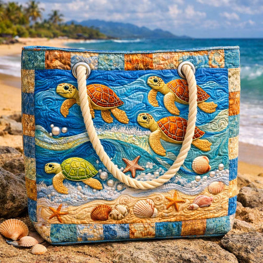 Turtle Wave Quilted Beach Bag GFTOQM2503