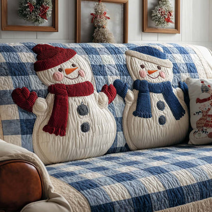 Snowman Quilted Sofa Cover GFTOQM250