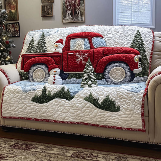 Snowman Quilted Sofa Cover GFTOQM251