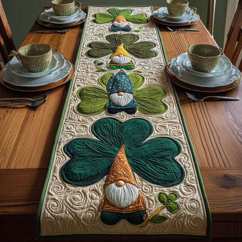 Clover Gnome Quilted Table Runner GFTOQM2532