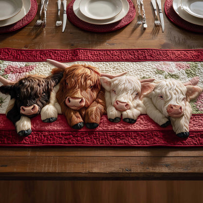 Highland Cow Quilted Table Runner GFTOQM2561