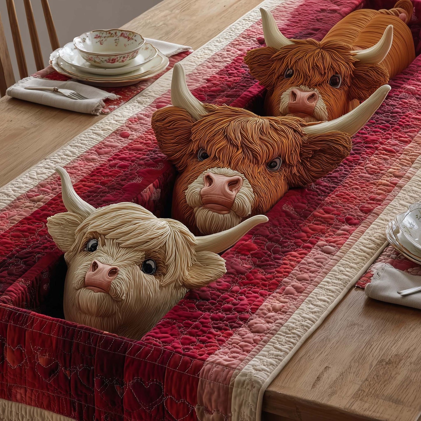 Rustic Trio Quilted Table Runner GFTOQM2563