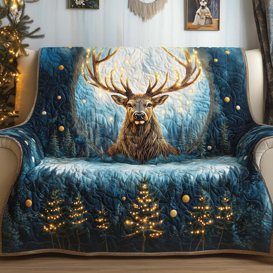 Winter Deer Quilted Sofa Cover GFTOQM256